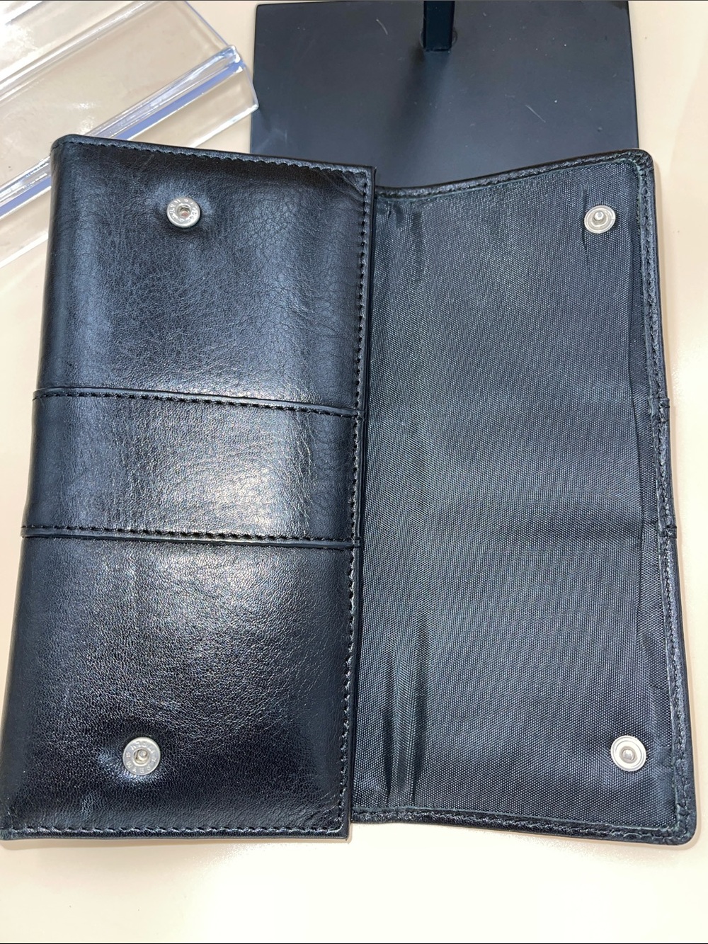 Vintage Wilson’s Leather Classic Black Leather Tote Bag with Matching Wallet - Picture 12 of 14
